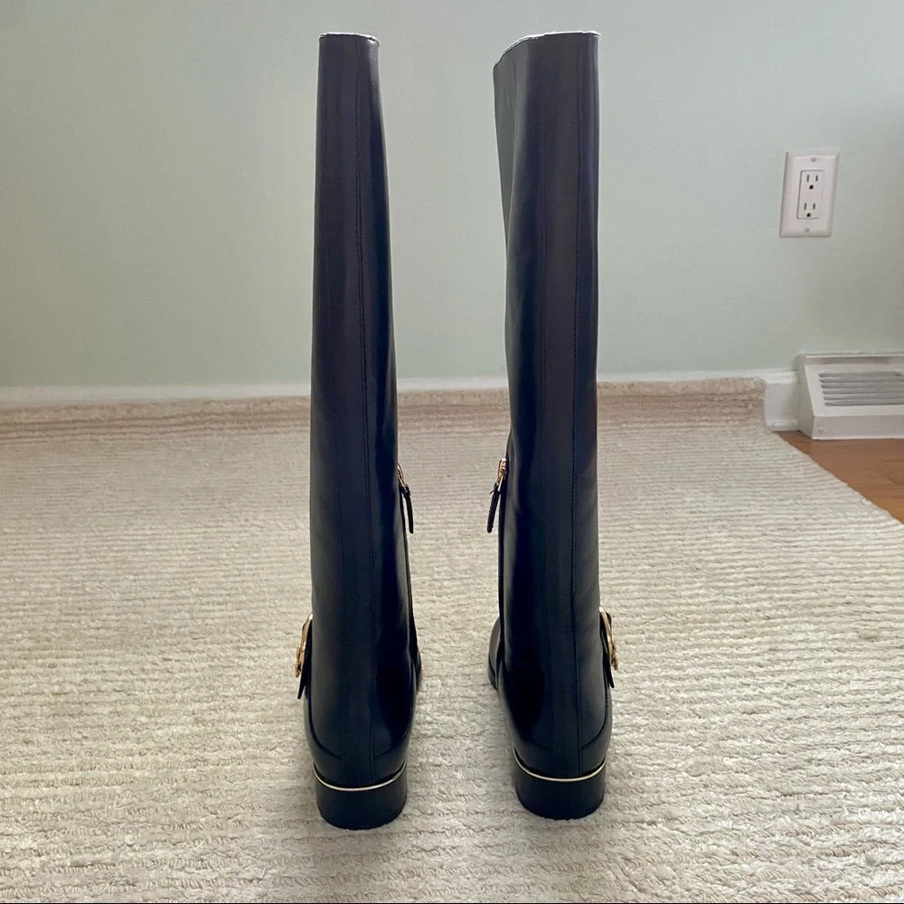 NWT Tory Burch Sofia black leather riding boots